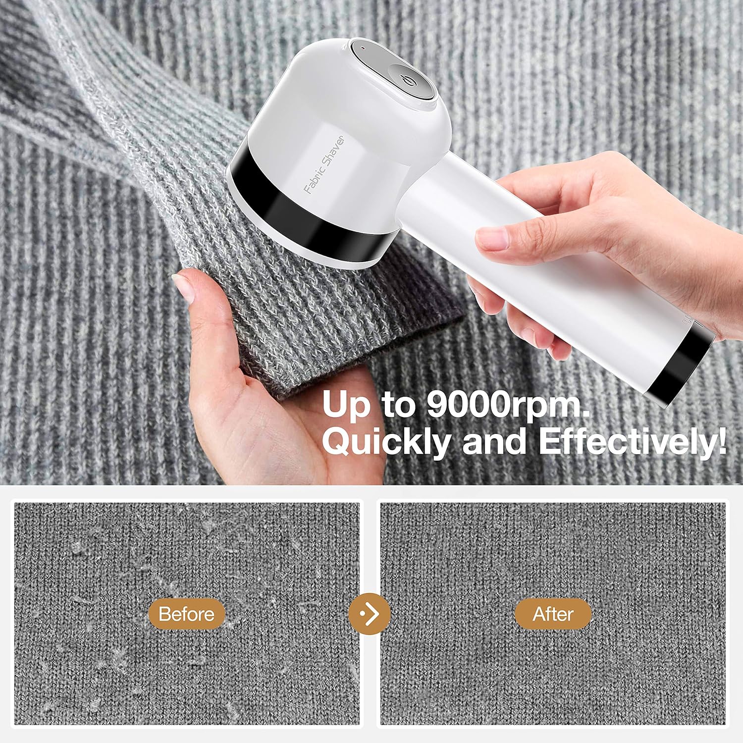 Lint Remover Shaver, Electric Portable Fabric Clothes Sweater Shaver Fuzz Remover Pill and Balls Defuzzer with 2 Replaceable Blades for Couch, Blanket, Curtain, Legging, Wool: Kitchen & Dining