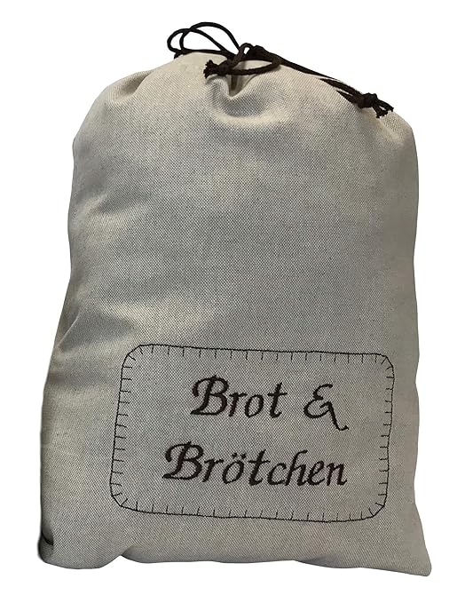 Textil FreWe Brotbeutel in verschiedenen Größen, Öko-Tex 100, groß „Brot & Brötchen“ für ca. 15 Brötchen