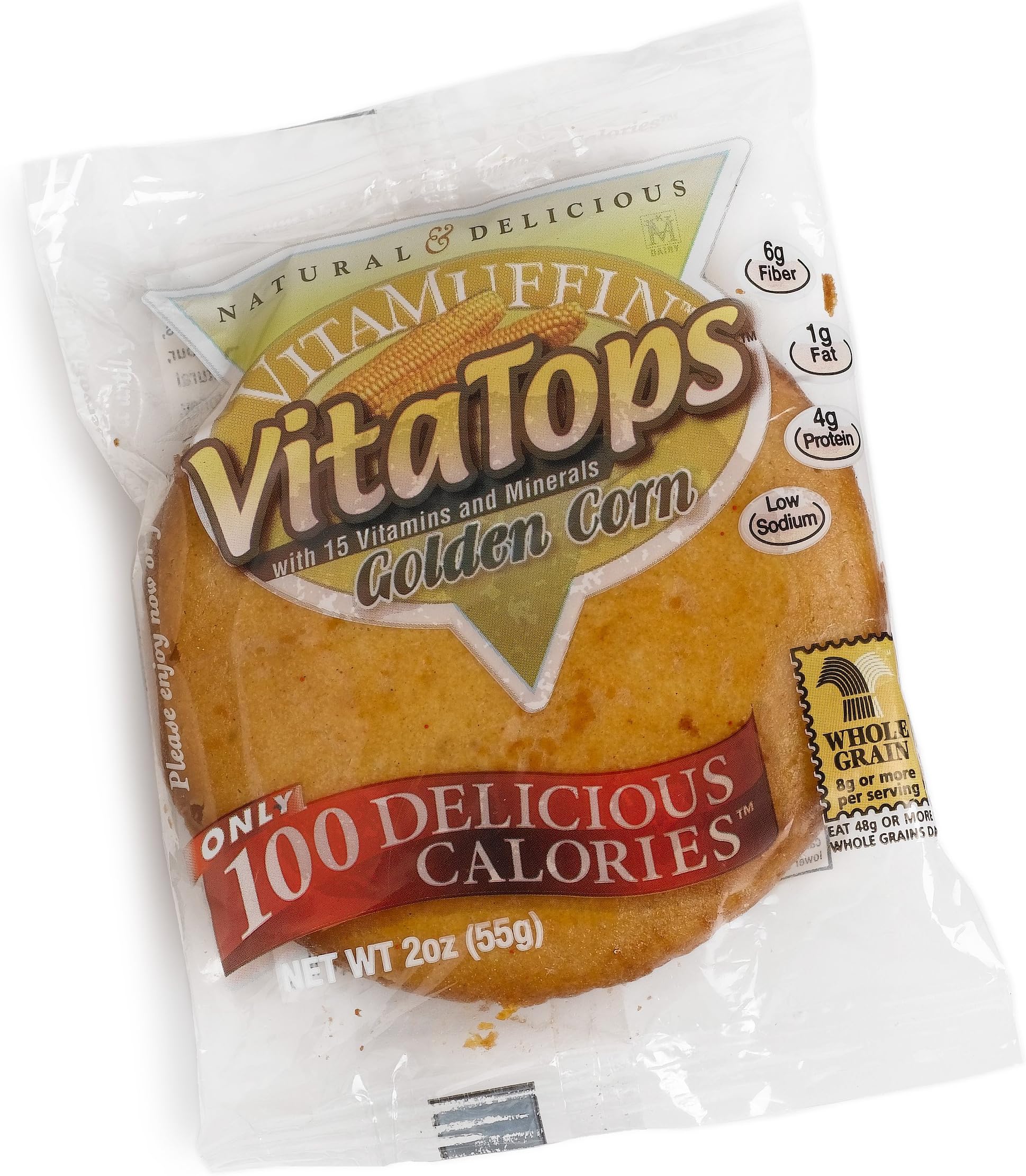 Vitalicious VitaMuffin VitaTops, Golden Corn, 2-Ounce Packages (Pack of 24)