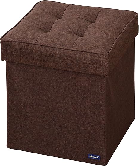 Amazon 武田コーポレーション 収納スツール 麻風 デザイン収納スツール 38 38 40cm ブラウン M8 Ds38br スツール オンライン通販