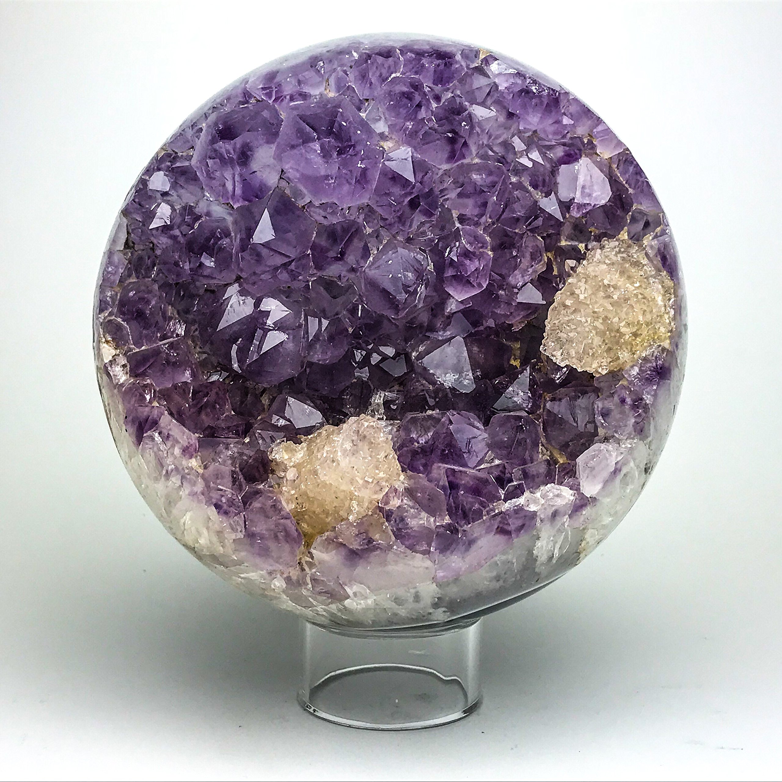 Astro Gallery Of Gems Amethyst Geode Agate Sphere (6" diameter, 10 lbs)
