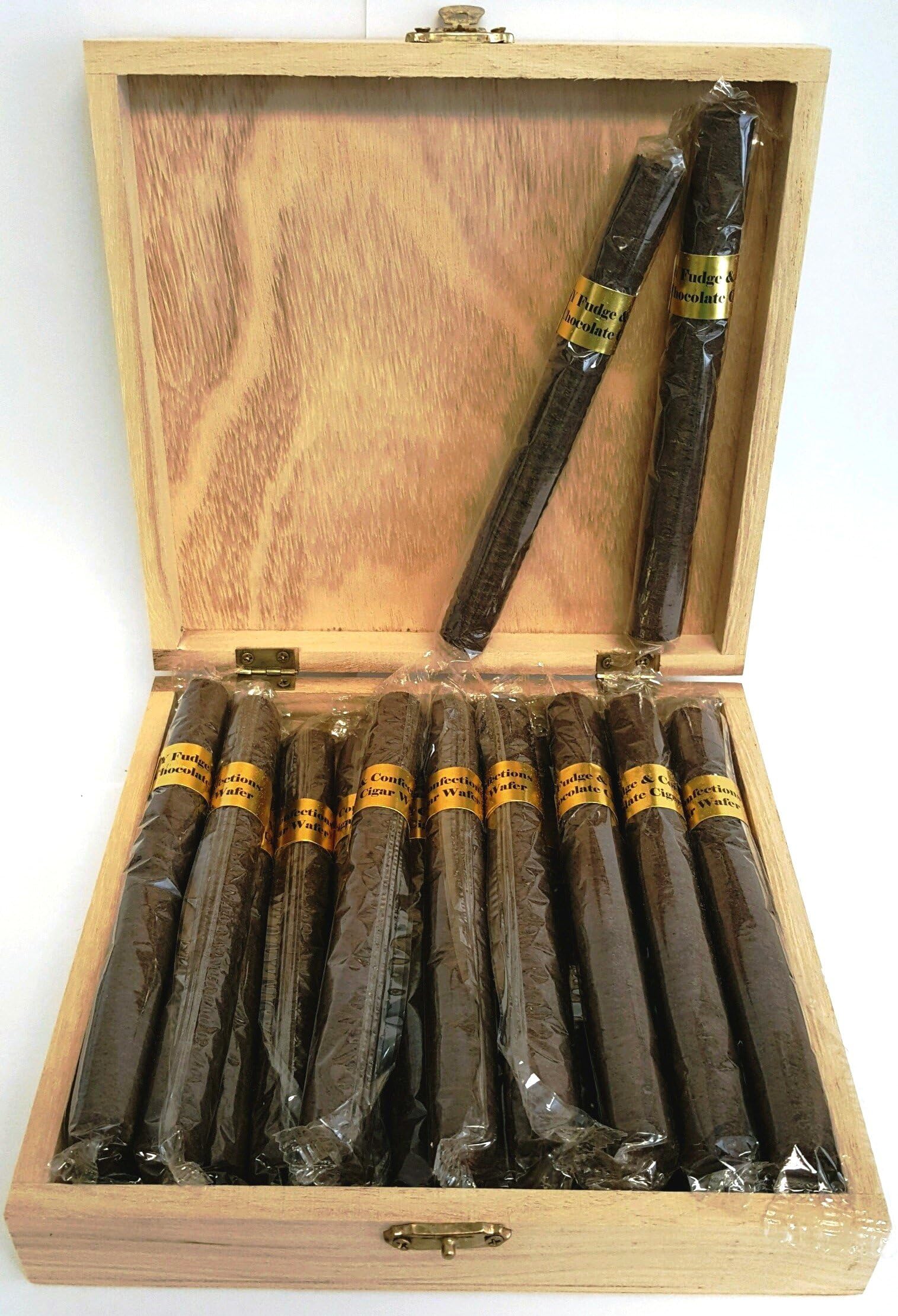 "It's A Boy!" Chocolate Cigar Wafer Rolls in Wooden Box - 20ct