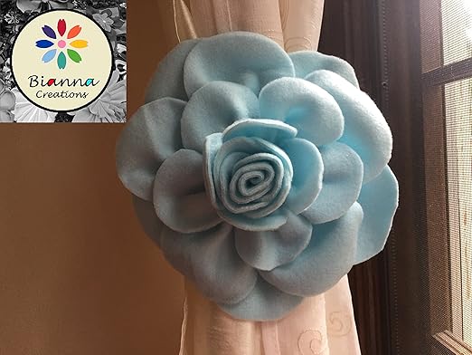 Amazon Com Bianna Creations Rose Flower Curtain Tieback Handmade