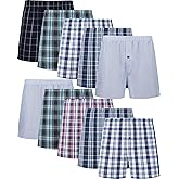 JupiterSecret Men's Woven Boxers Underwear Pack Cotton Boxer Shorts Assorted Colors