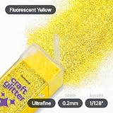 Hemway Fluorescent Yellow Glitter Shaker Ultrafine 130g for Resin Crafts view 4