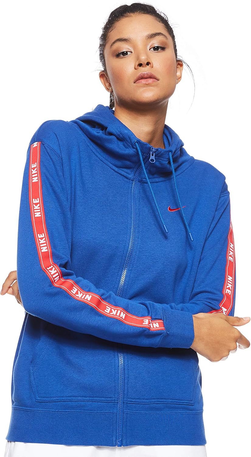 nike w nsw hoodie fz logo tape