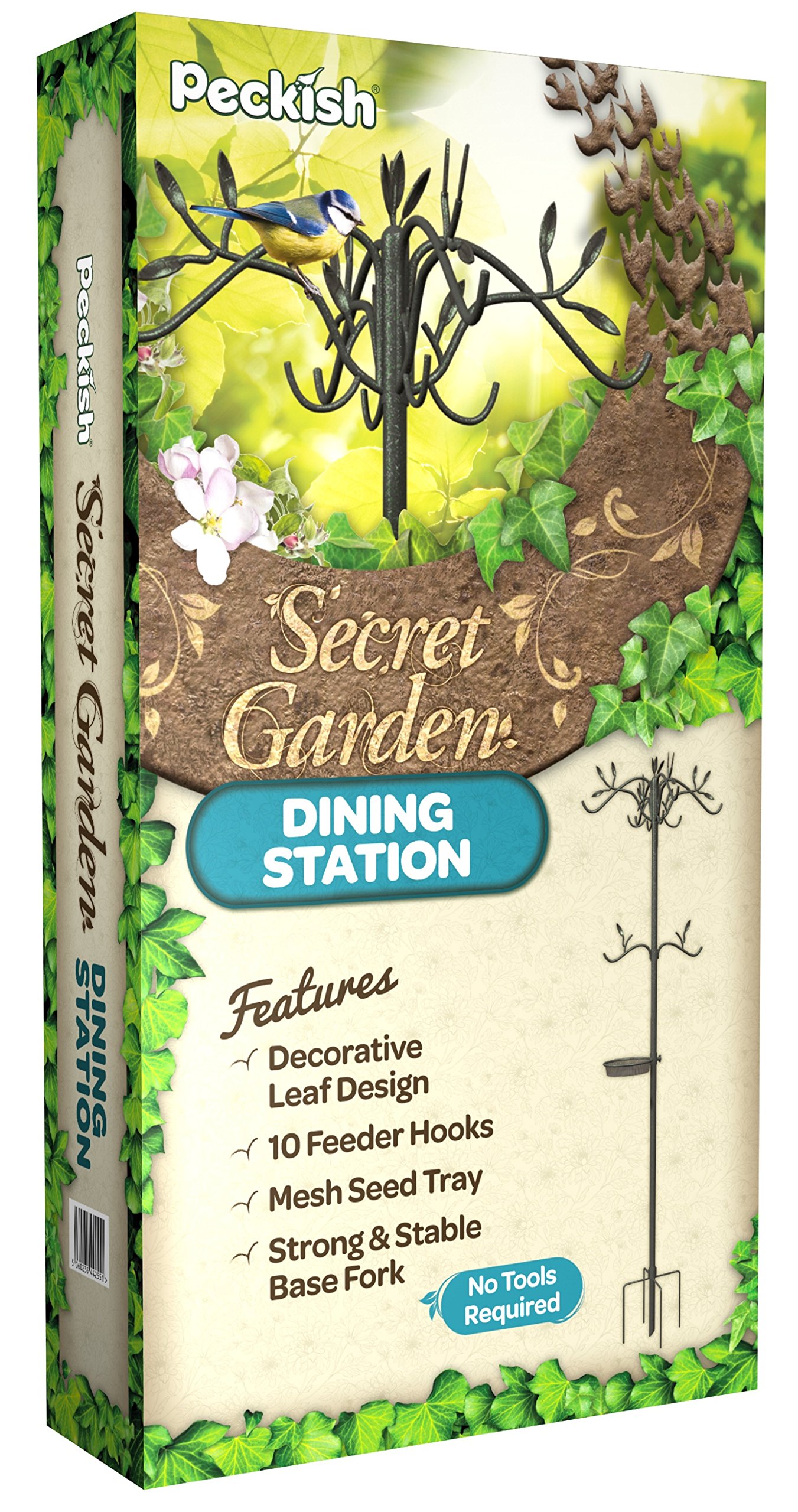 Peckish 60051228 Secret Garden Dining Station for Wild Bird, 6 x 20 x 80 cm