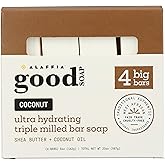 ALAFFIA Coconut Good Soap Value Pack 4 Count, 20 OZ