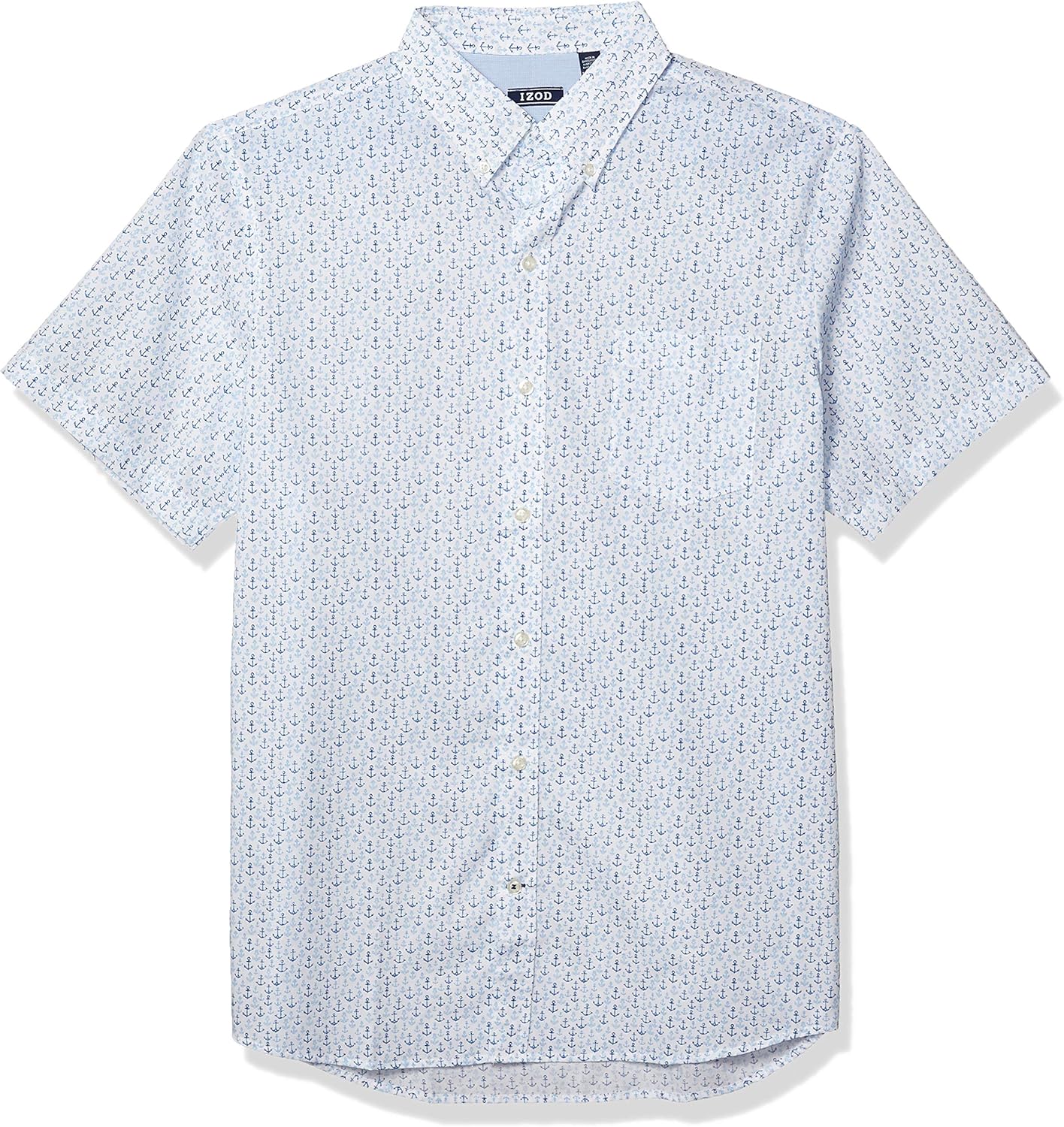 IZOD Men's Breeze Short Sleeve Button Down Patterned Shirt at  Men’s Clothing store
