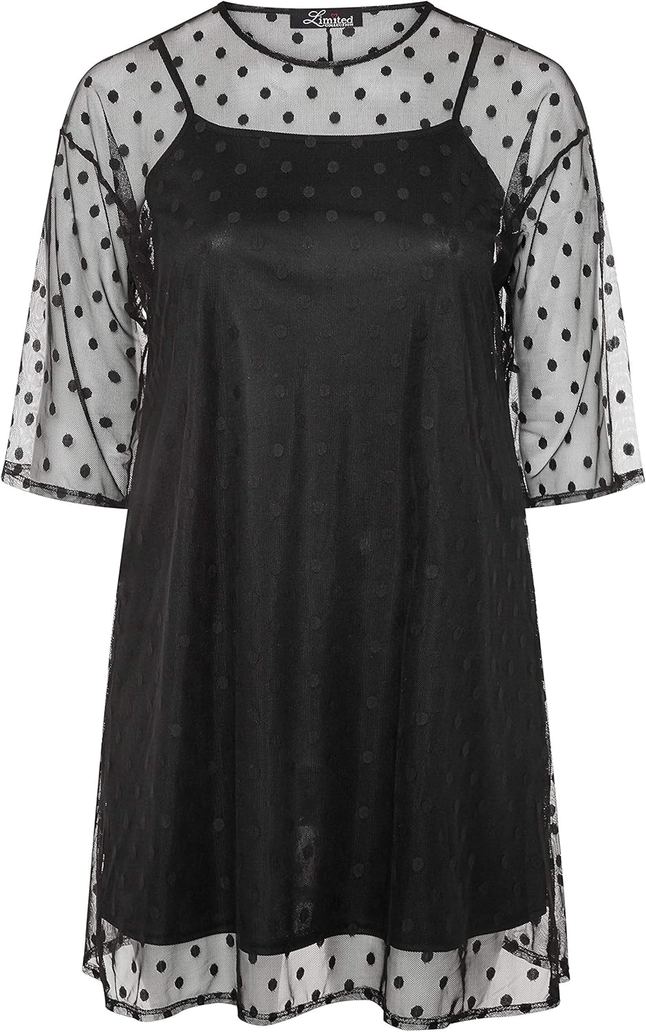 Yours Clothing Womens Plus Size Limited Collection Mesh Dress Amazon