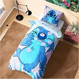 Disney Stitch Duvet Cover Set Kids Teens Bedding Single or Double - Blue Stitch view 1