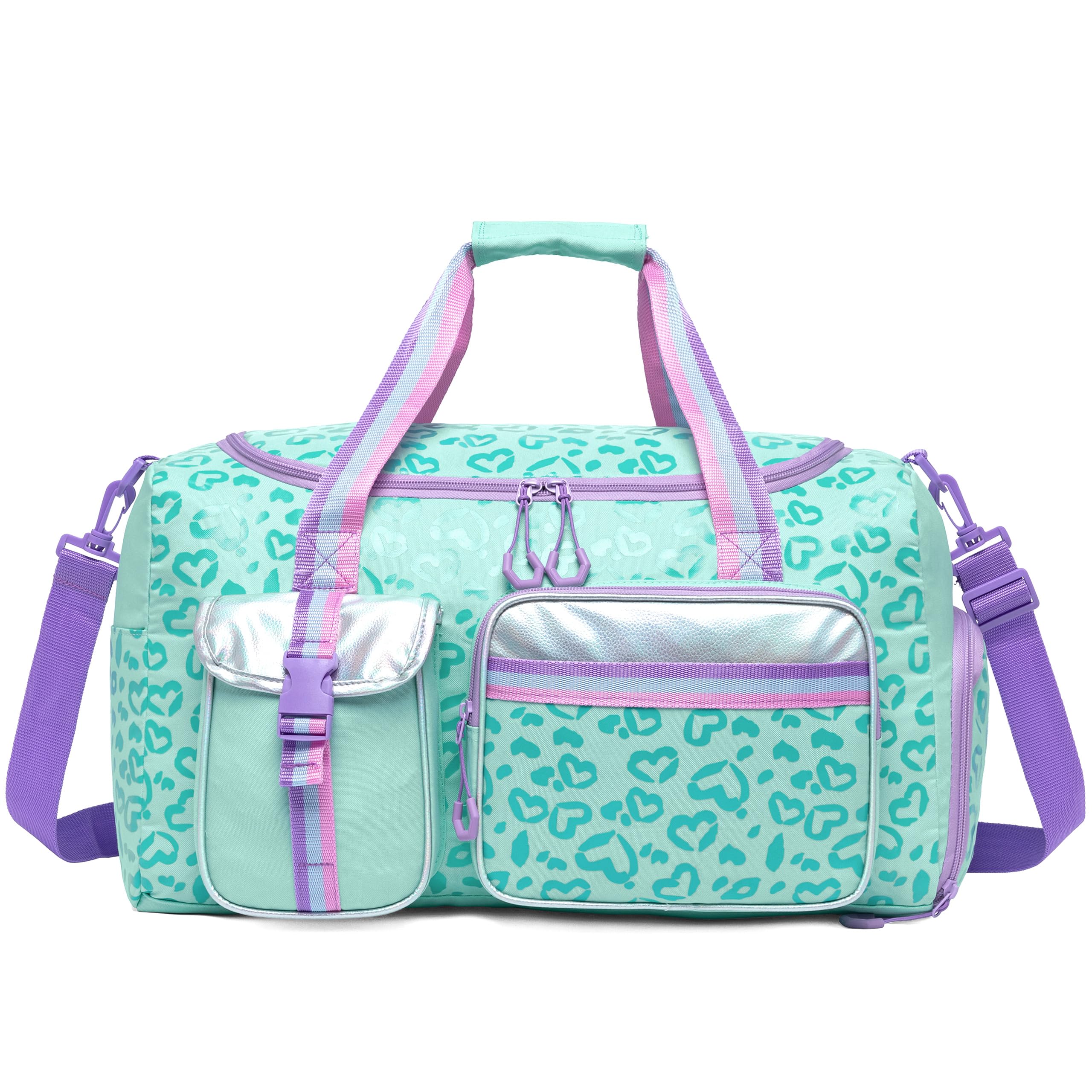 Kids Overnighter Duffel Bags for Kids, Carry-On for School Overnight Travel Weekender Tote for Travel Gym Sport Bag for Girls