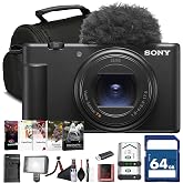Sony ZV-1 II Compact Vlogging Camera 20.1MP & Camera Bag Bundle | For Photography & Video | 20.1 MP 1″ Sensor | 18-50 mm Wide