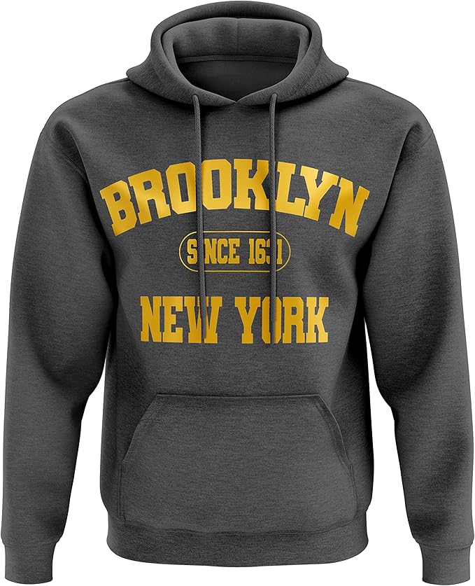 1/4 Mile Brooklyn New York Varsity Hoodie Amazon.co.uk Clothing