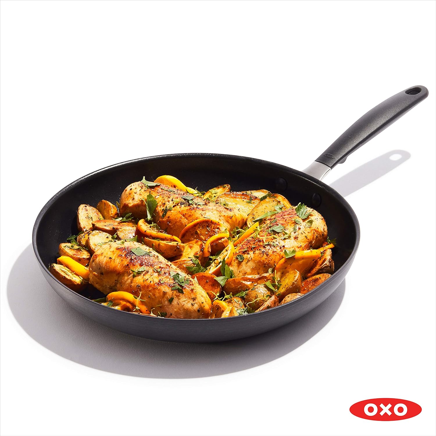 OXO Good Grips Non-Stick 12" Open Frypan, Gray, 12'' Frypan: Kitchen & Dining