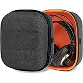 Geekria Shield Case Compatible with AKG K340, K240 Studio, K242, K271, K272, K142 Headphones, Replacement Protective Hard Shell Travel Carrying Bag with Cable Storage (Dark Grey)
