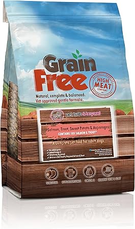 grain free salmon trout sweet potato & asparagus