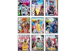 BigWig Prints Basketball Poster, Basketball Posters for Boys Bedroom, Basketball Wall Art, Kobe Byrant Lebron James Steph Cur