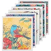 ValueBargain 6PCS Swedish Dish Cloths, Floral Swedish Dish Cloths for Kitchen Reusable, Quick Drying Washable Cloth for Countertop Sink Dishes