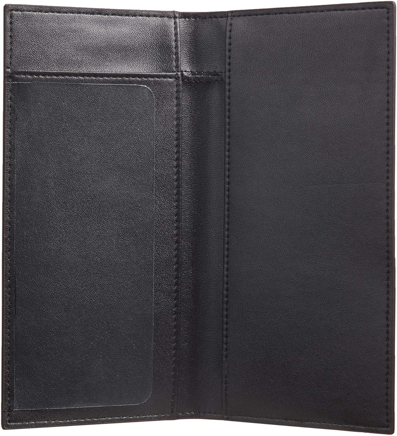 Casmonal Genuine Leather Checkbook Cover For Men & Women Checkbook Holder Wallet RFID Blocking(Black) at  Women’s Clothing store