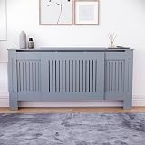 Vida Designs Chelsea Radiator Cover Grey - Adjustable - MDF Cabinet view 2