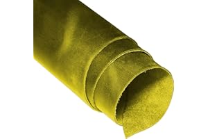 TOP-RANK LEATHER SINCE 2015 Real Leather Tooling Sheets - for Crafting Tools, Leather Wallets, Leather Materials - Thick Crazy Horse Leather Sheets - Not Faux Leather Sheets (Lemon Yellow, 6"x12")