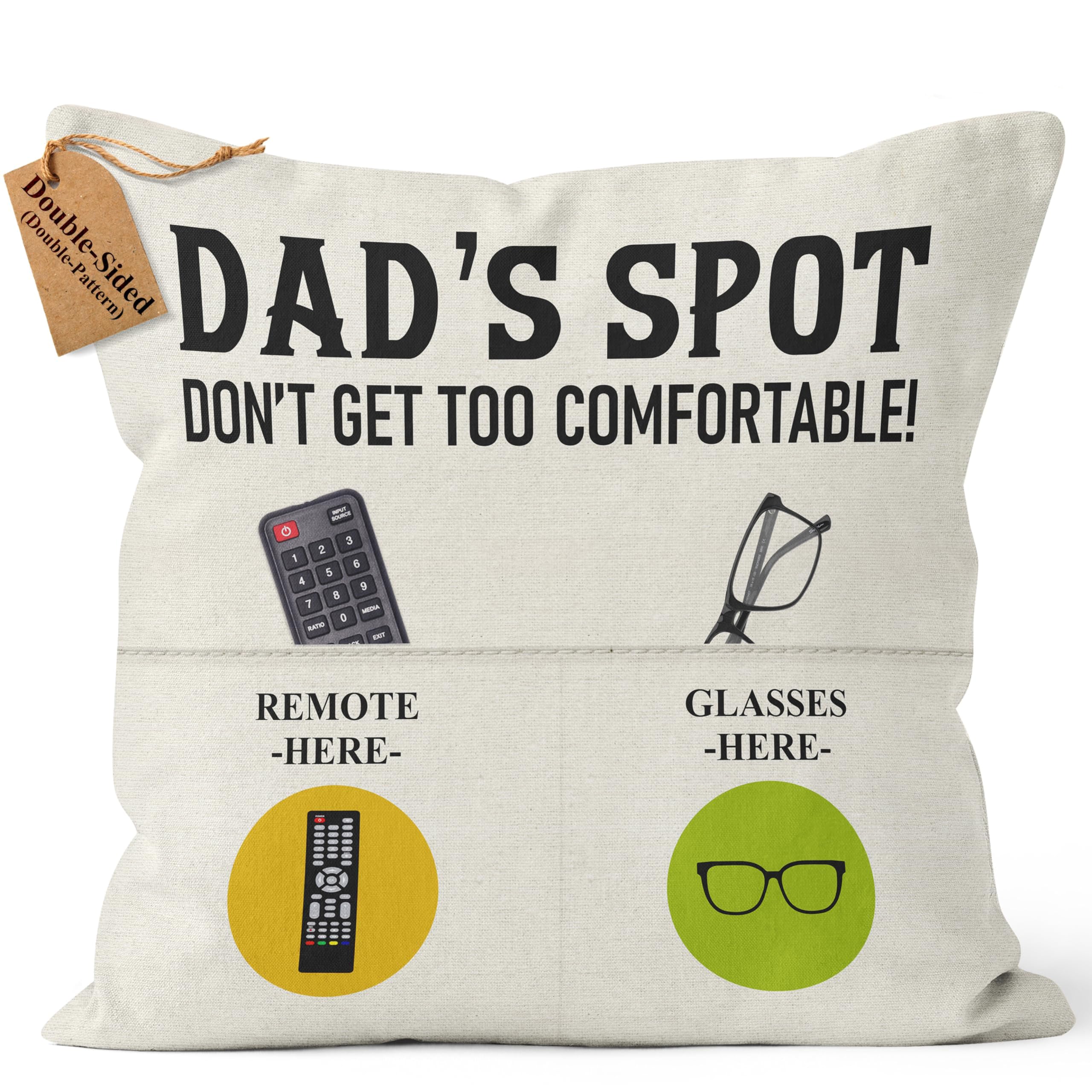 CROWNLY® Gifts for Dad Gift from Daughter Son Daddy Birthday Cushion Cover