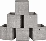 SONGMICS Storage Boxes Set of 6 30x30x30 cm Non-Woven with Handles