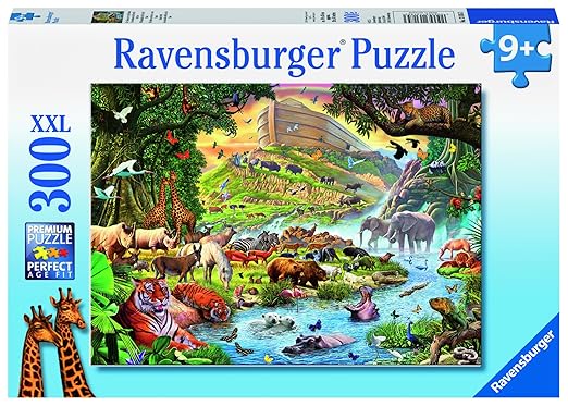 title=Ravensburger 13185 3- Gli Animali dell'Arca di Noè Puzzle, 300 Pezzi, Cartone