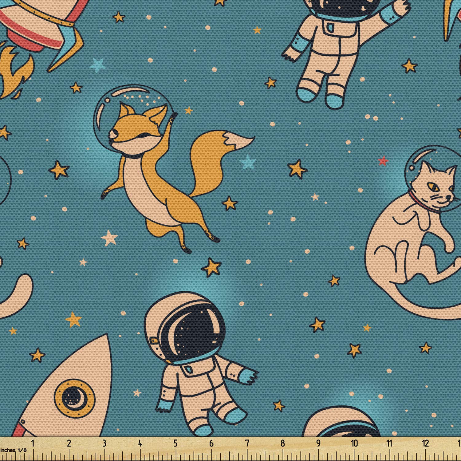 Ambesonne Space Fabric by The Yard, Surreal