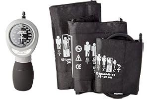ADC Multikuf 731 3-Cuff EMT Kit with 804 Portable Palm Aneroid Sphygmomanometer, Small Adult, Adult and Large Adult Blood Pre