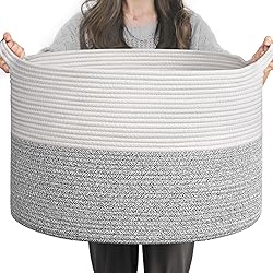 INDRESSME Large Blanket Basket, Laundry Toy Storage