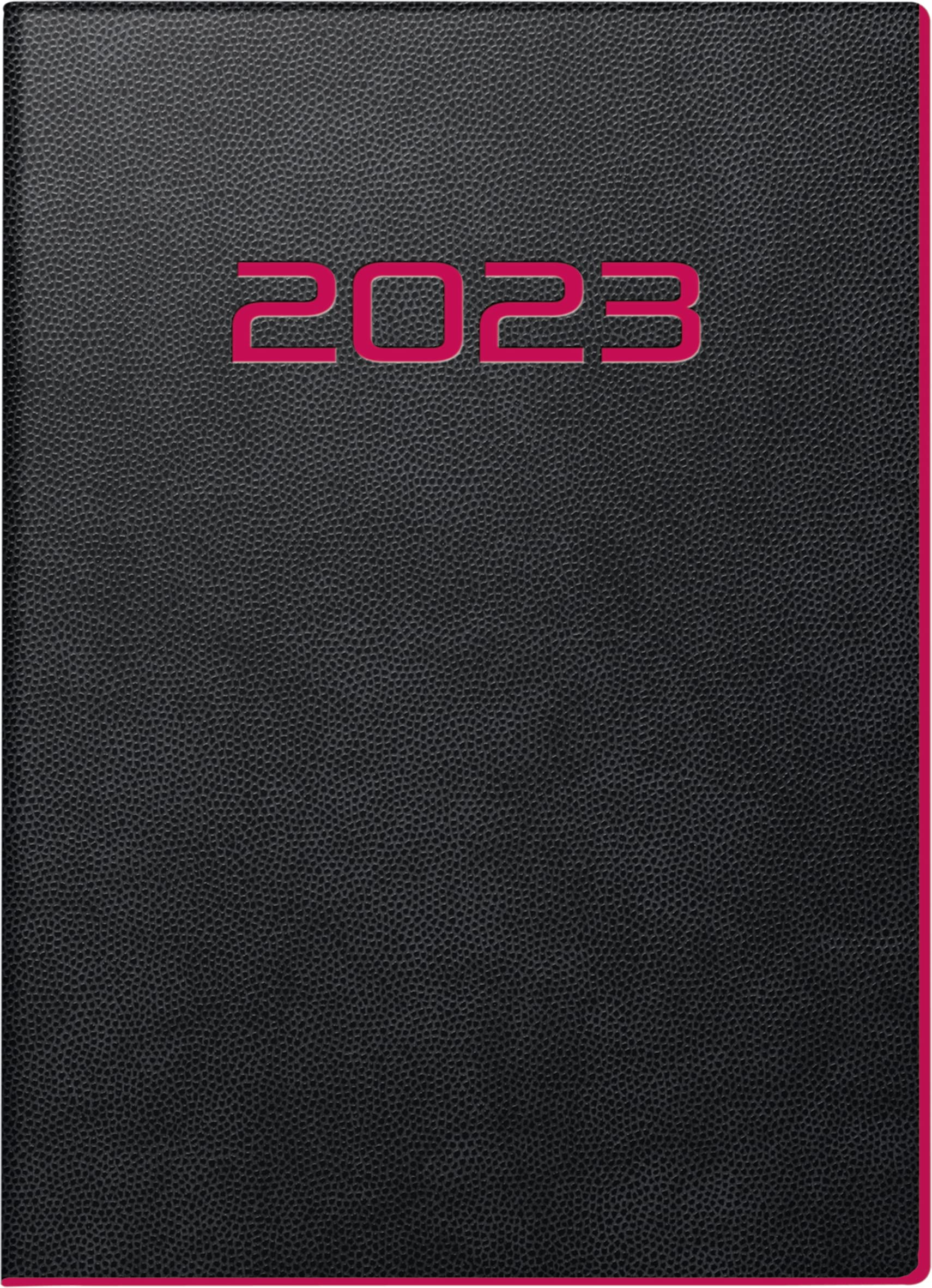 rido/idé Weekly Calendar Model Perfect/Technik I 2023 Sheet Size 10 x 14 cm Black with Neon Edge Red