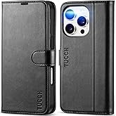 TUCCH Case Wallet for iPhone 16 Pro, RFID Blocking [4 Card Holder] Kickstand [Shockproof TPU Inner Shell] PU Leather Magnetic Protective Flip Cover 6.3“ 2024, Black