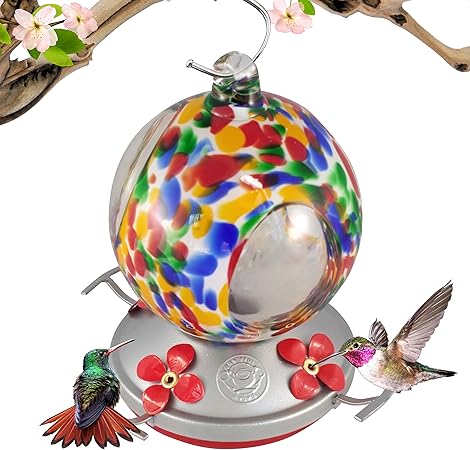 Amazon Com Grateful Gnome Hummingbird Feeder Hand Blown