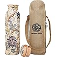 Copper Vessel 1000 ml With Carrying Bag - Pure Copper Bottle for Sports, Yoga, Gym, Office, Hiking (White)