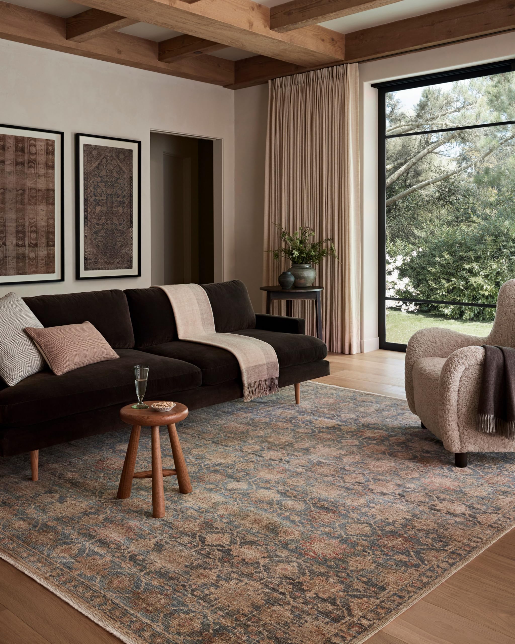 Photo 1 of **DIRT DAMAGE **Loloi Amber Lewis Molly Collection MOL-03 Ocean/Sunset 8'-6" x 12' Low Pile Area Rug