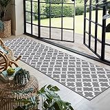 SHACOS Extra Long Hallway Runner Rug 60x300 cm Non Slip Grey view 5