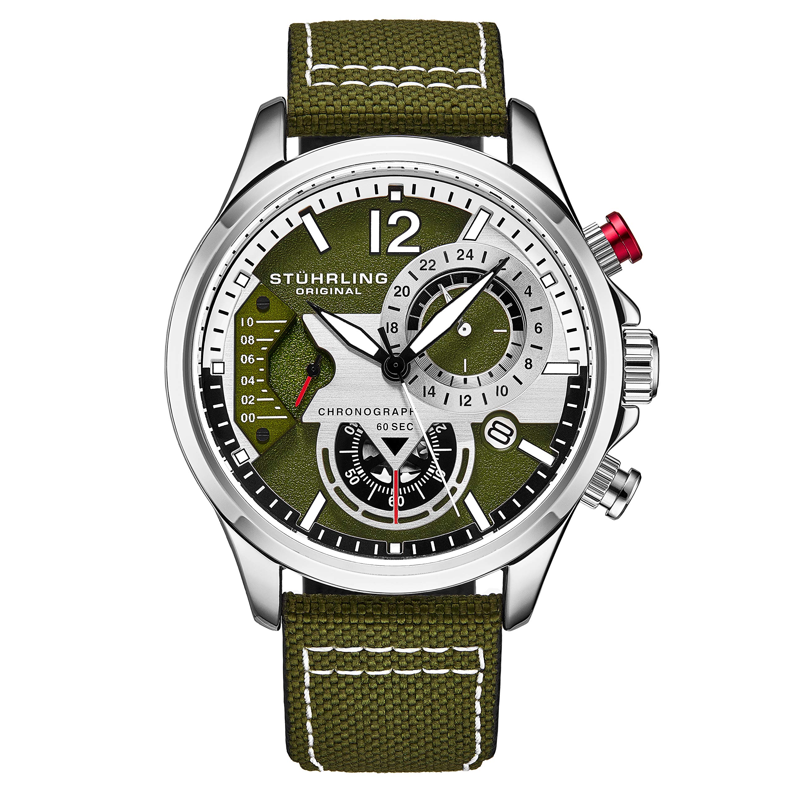 STUHRLING ORIFINAL メンズ 腕時計 ST-90089 箱付【9523】 電池交換済 