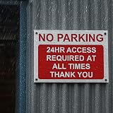LP Lifestyle NO PARKING 24hr Access Sign Red A4 No Holes view 5