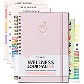 Life & Apples Wellness Planner Pro for Healthy Living - with Agenda, Food Journal, Gratitude, Fitness and Self-Care - Track Weight Loss Diet, Physical and Mental Health Goals - Undated, Rose Gold