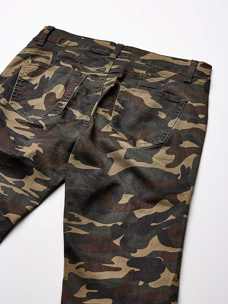 high rise camo shorts