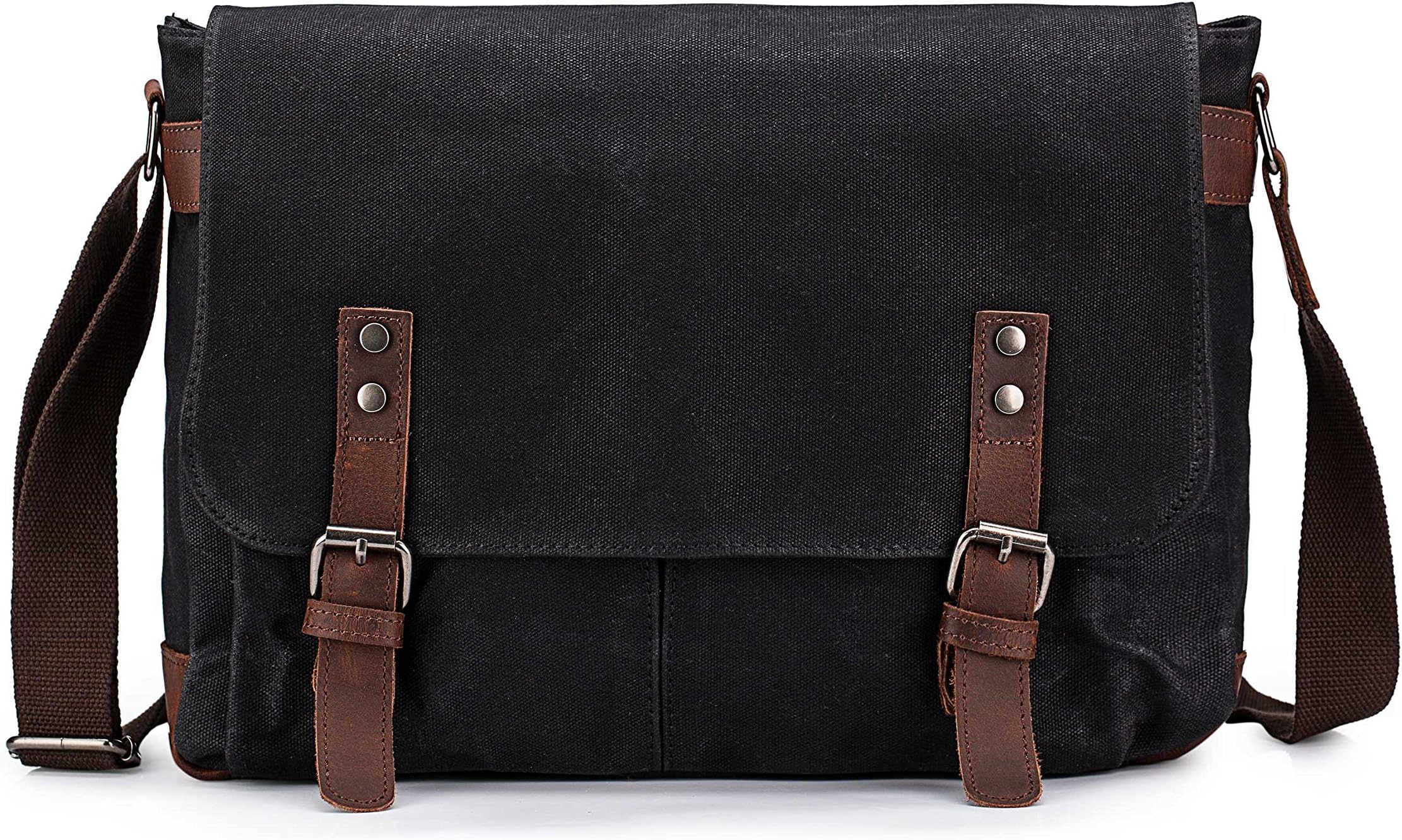 Waterproof DSLR Camera Shoulder Bag Messenger Case Retro Leisure Package for Canon Camera / Nikon Camera / Sony Camera and Accessories ( Black -1)
