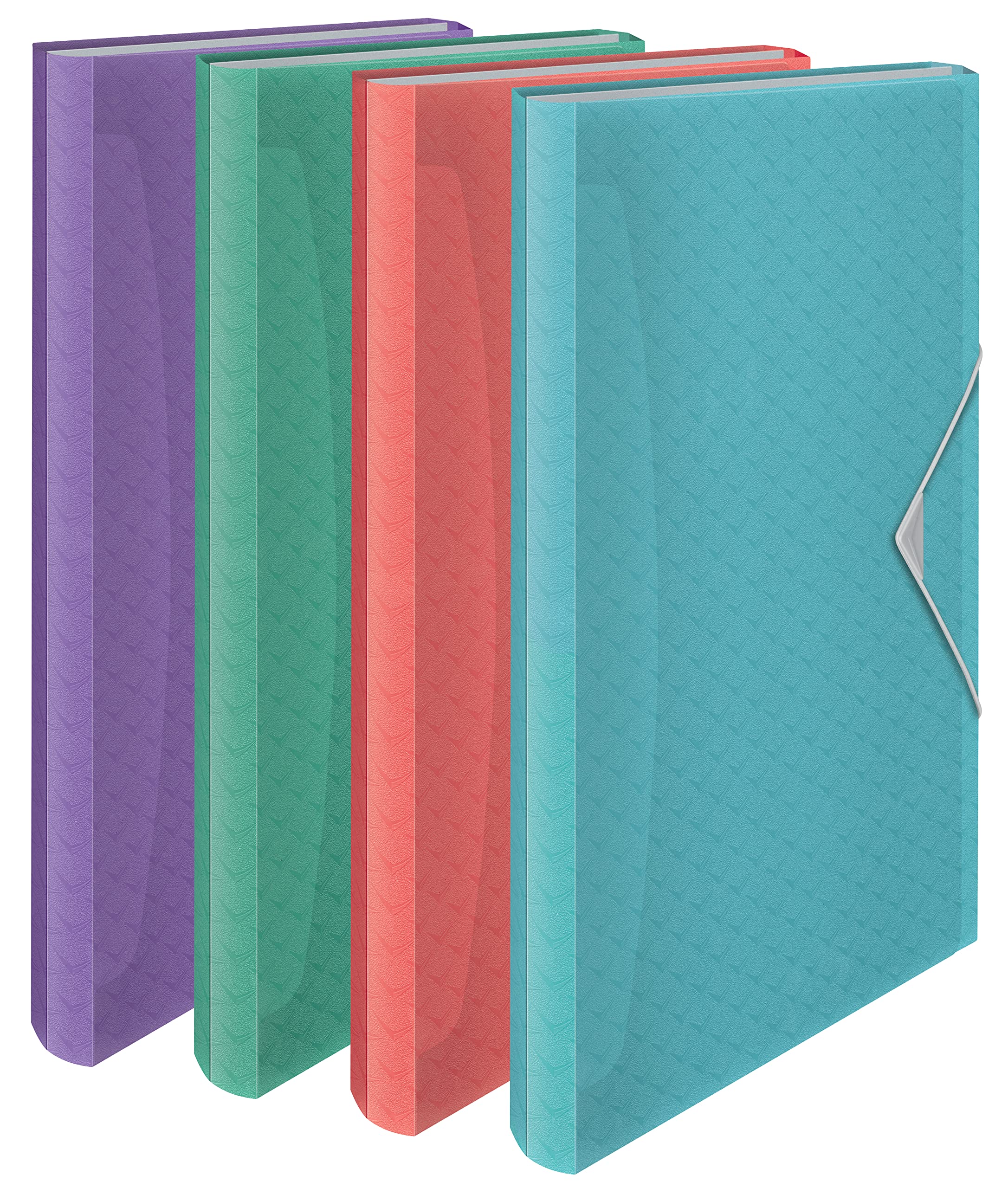 Esselte A4 Expanding Concertina File, Clear Folder Organiser With 5 Tabs/6 Compartments, Home/Office, Embossed Pattern, Colour'Breeze Range, Assorted Shade, 626254