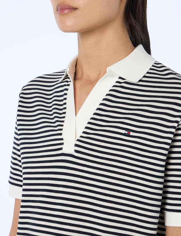 Femme Polo Manches Courtes Regular, Multicolore (Mini Stp Desert Sky/ White), S — photo 2 sur 4