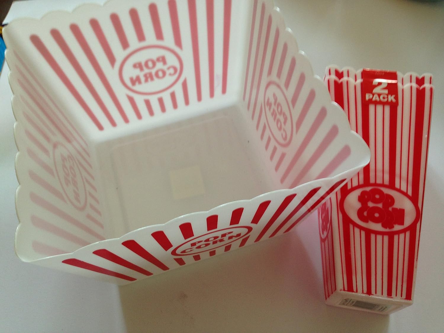 1 x Large Plastic Popcorn Box & 2 Tall Popcorn Boxes Amazon.co.uk