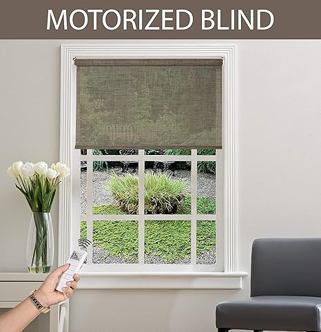 Buy Deco Window Automatic Motorized Sunscreen Textured Corded Non