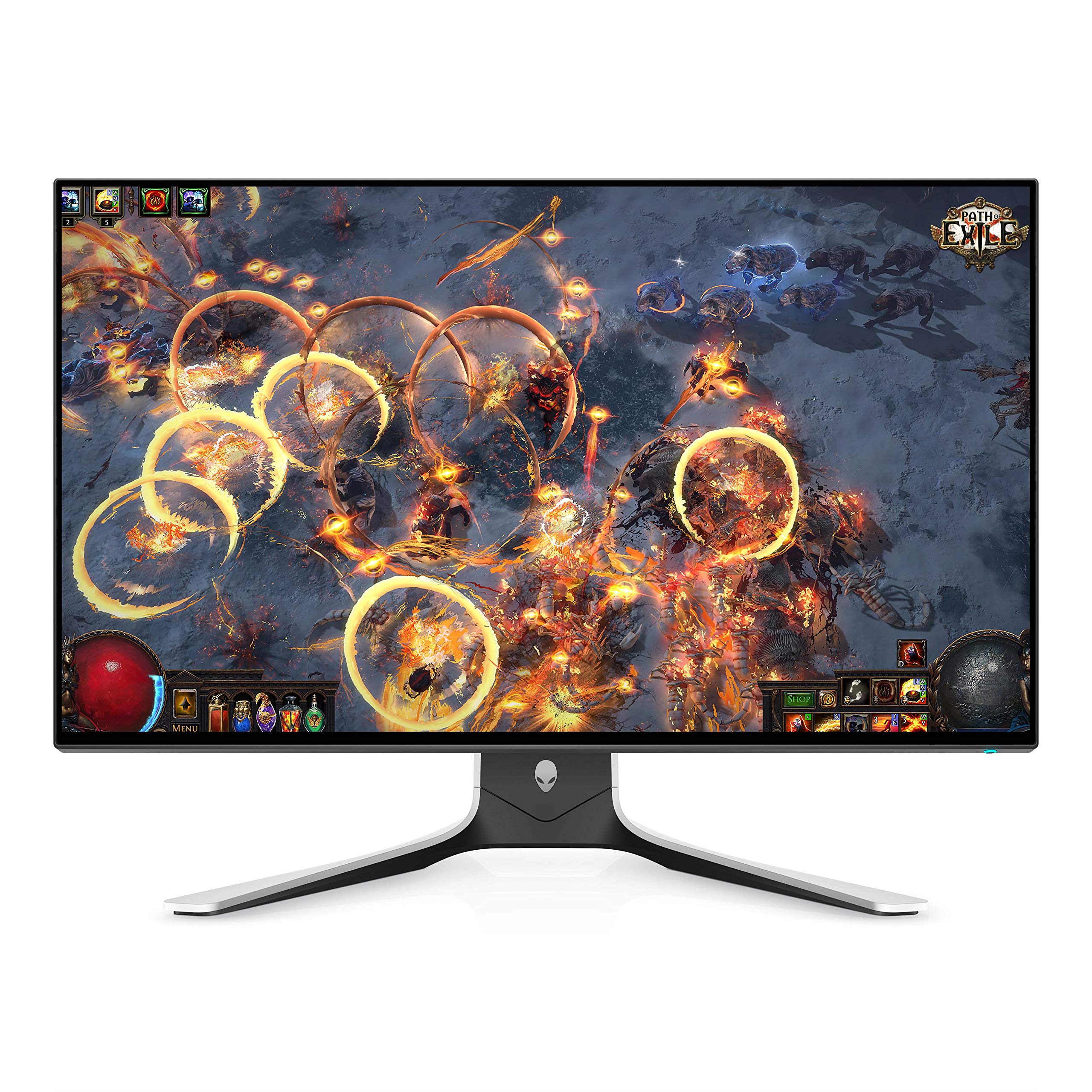 Alienware 27 Inch 240Hz Gaming Monitor, 2560 x 1440p QHD (Quad High Definition), Fast IPS , VESA Display, HDR 600, NVIDIA G-SYNC Ultimate Certification, AW2721D, XW3CK - White