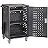 ECR4Kids 30-Bay Locking Laptop and Tablet Charging Station Cart with Keypad Entry, Computer Charging Station Cabinet, Secure Storage, Portable, Assembly Required, Black