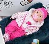 The Magic Toy Shop BiBi Doll 20in Baby Girl with Sounds Polka Dot Outfit view 5